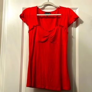 Sourpuss ruffled edge rusched top